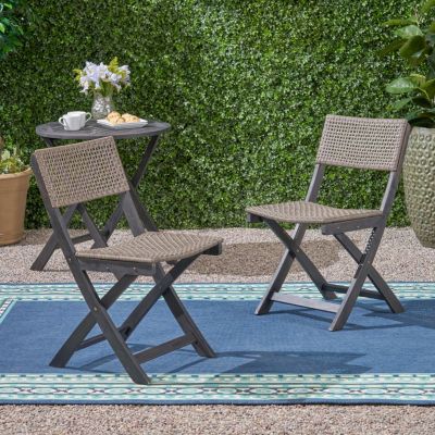 Streamdale Foldable Wicker Bistro Chairs Natural Elegance, Lasting Comfort