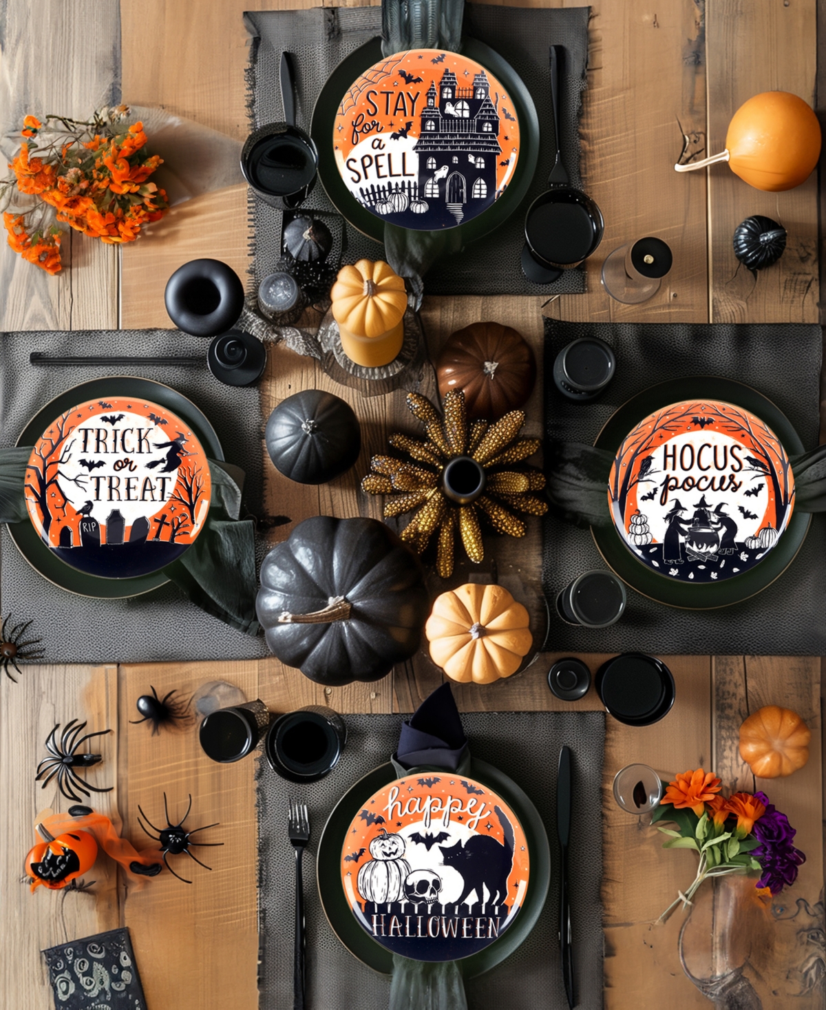 Certified International Hocus Pocus Salad Plates, Set Of 4 In Micscellan