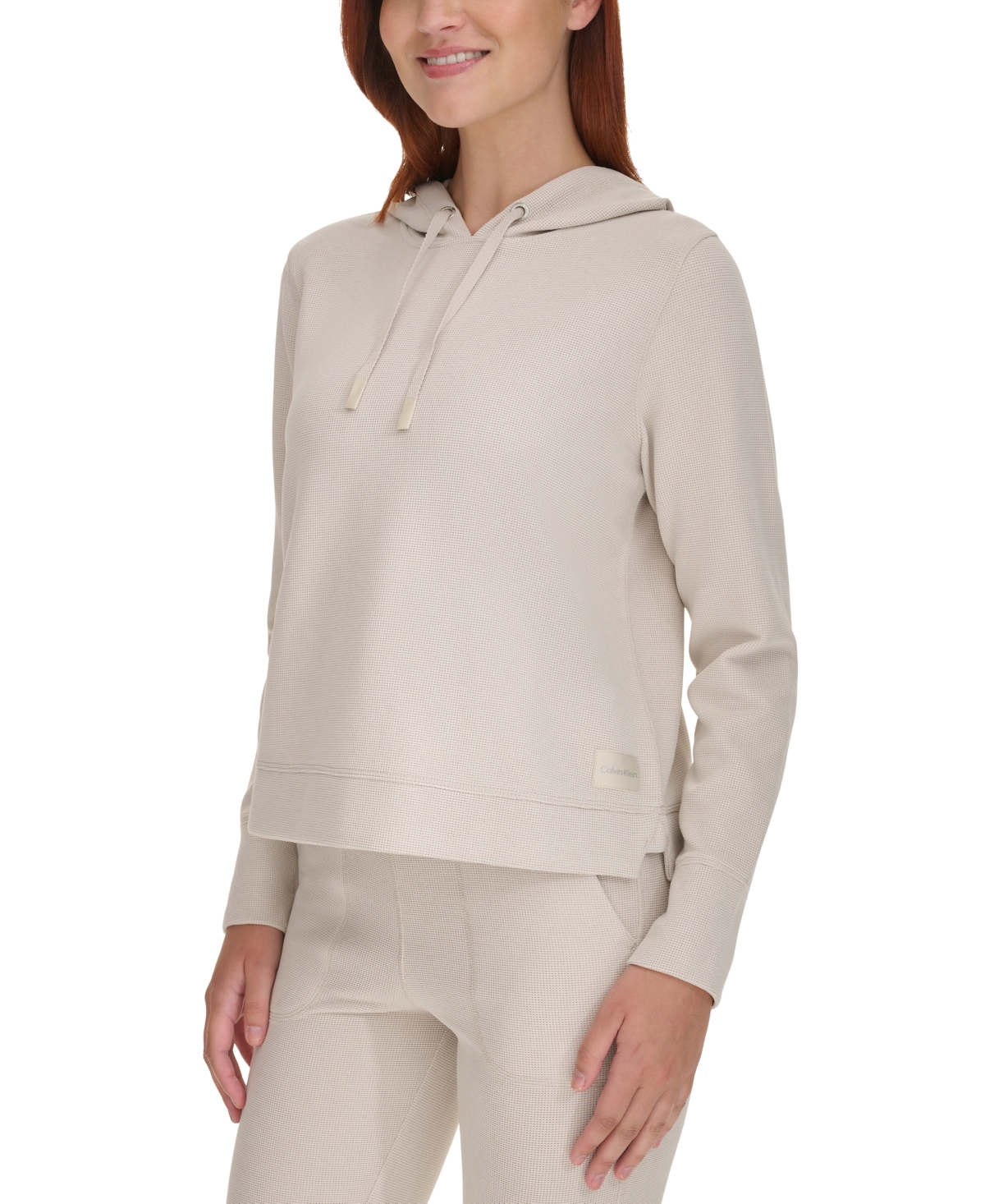 Calvin Klein Performance Women's Waffle-Knit Pullover Hoodie