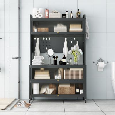 Kitchen Storage Cabinet Bakers Rack, Microwave Shelf, Organizer