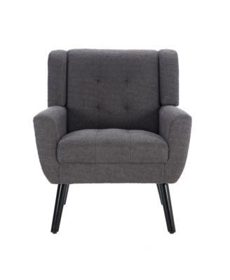 Fabric Accent Chair with Black Legs