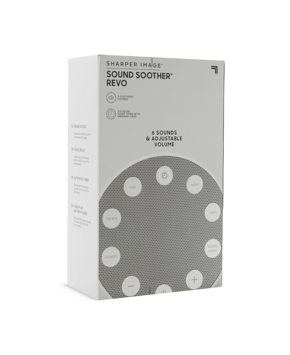 Sharper Image Sleep Therapy White Noise Machine In White