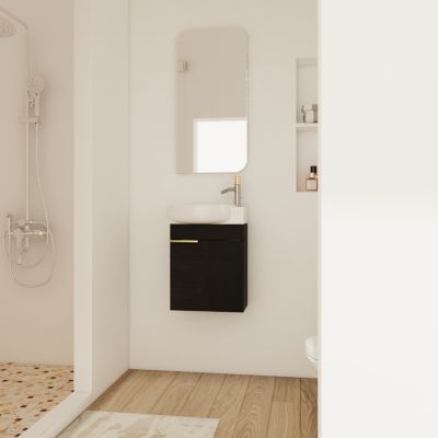 Streamdale Compact Wall-Mounted Vanity with Soft-Close Doors