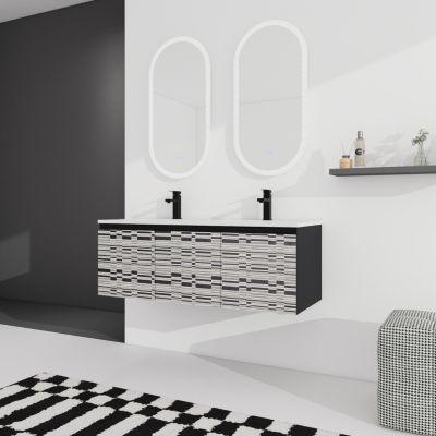 48'' Wall-Mounted Bathroom Vanity with Soft-Close Doors