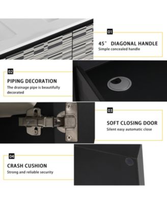 48'' Wall-Mounted Bathroom Vanity with Soft-Close Doors