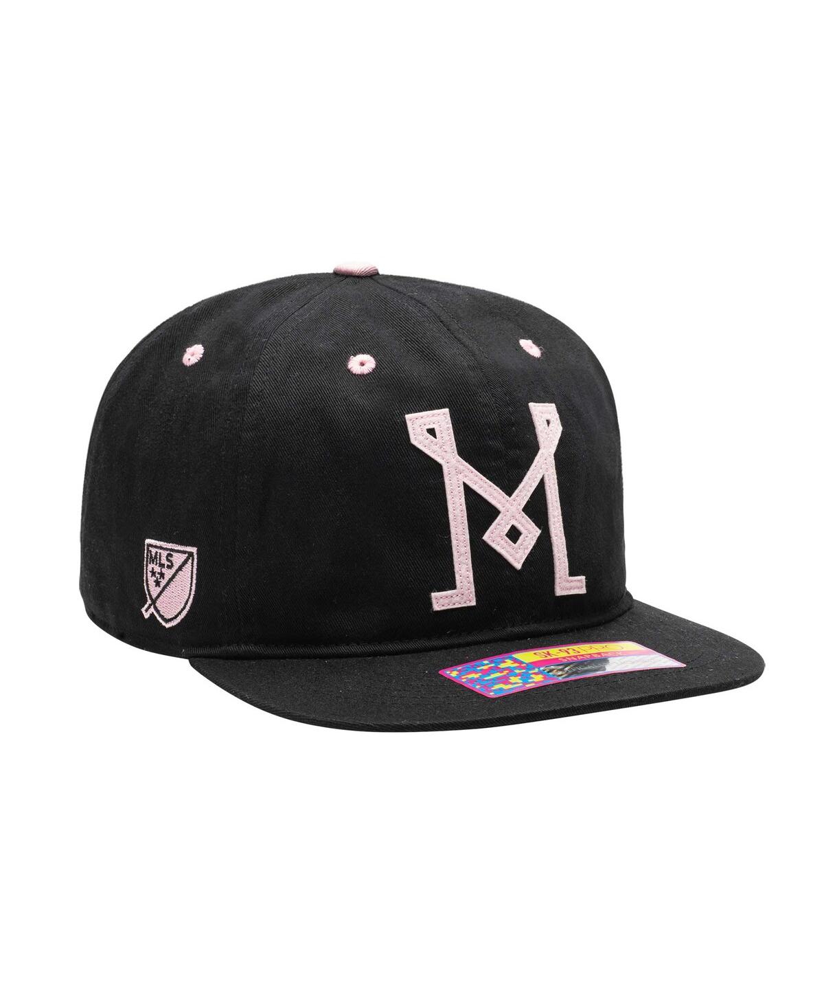Men's Inter Miami Cf Black Bankroll Snapback Hat - Black