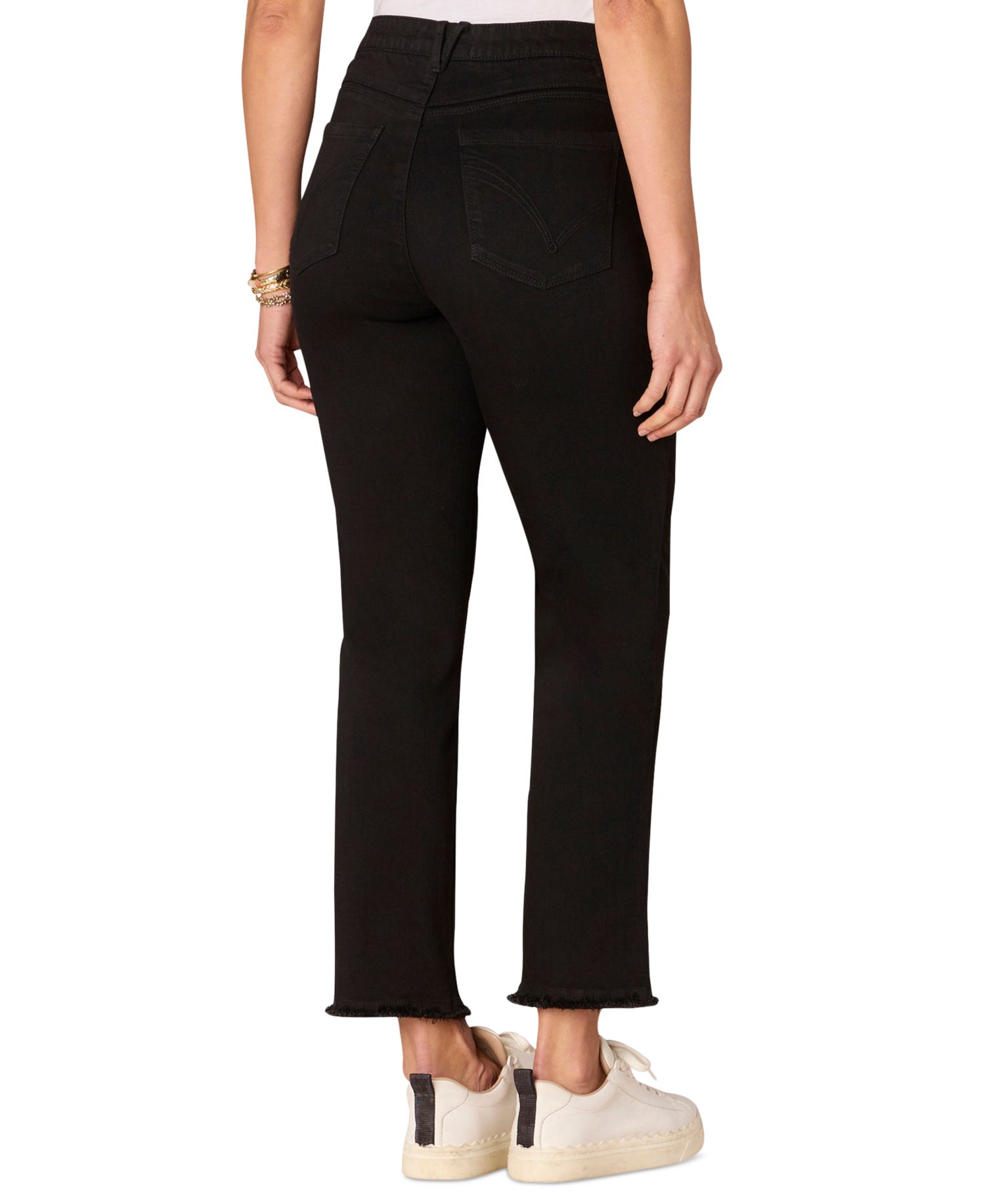 Petite "Ab"solution Raw-Hem Slim-Straight Jeans