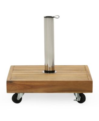 Streamdale Acacia Wood Umbrella Base With Concrete Core