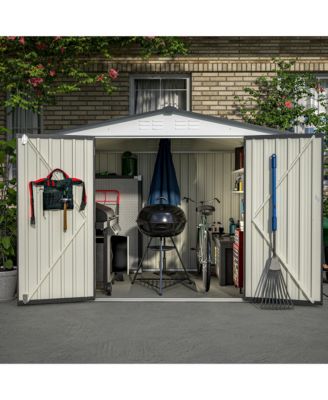 8 x 6 FT All-Weather Metal Storage Shed with Lockable Doors