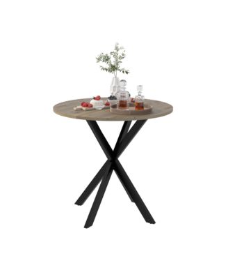 Streamdale Modern Industrial Dining Table, 31.5" Round