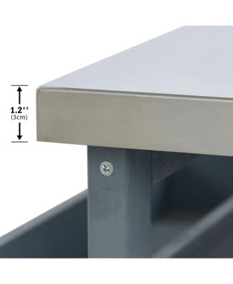 1.2" Stainless Steel Top Outdoor Kitchen Island