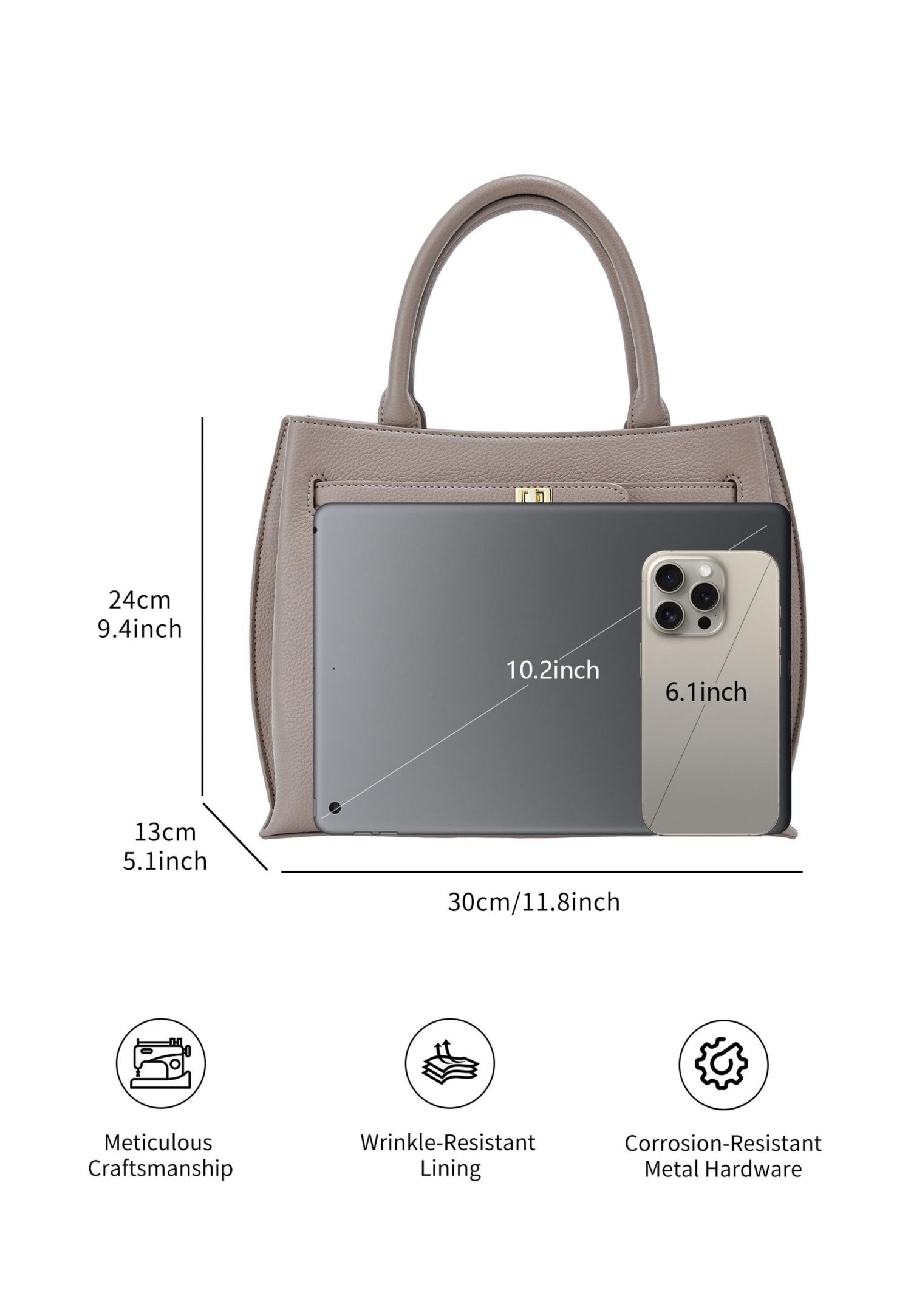 Women's Medium Satchel Handbag - Victoria Hyde Lambeth, Bags for Women