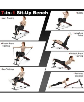 Multifunctional Sit up Bench 4 Position Adjustable Metal Workout Bench