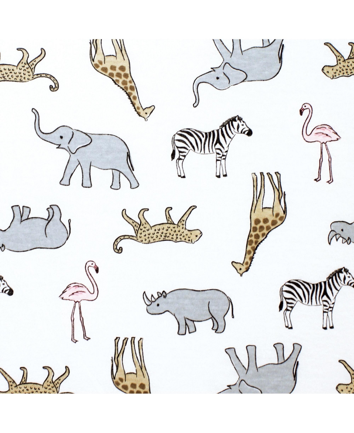 Hudson Baby Infant Girl Cotton Fitted Crib Sheet, ModernSafari, One Size - Pink