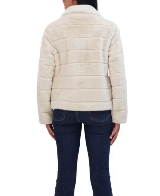Women's Sheared Faux Fur Snap Front Jacket