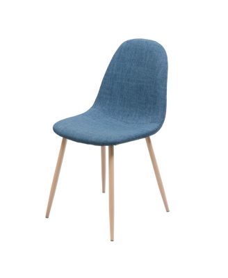 Muted Blue Fabric Dining Chairs (Set Of 2)