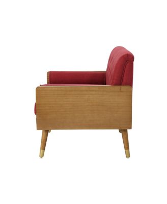 Streamdale Mid-Century Modern Club Chair With Bolster Pillows