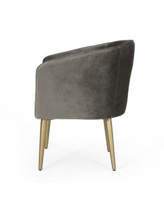 Modern Glam Velvet Dining Chair With Button Tufting