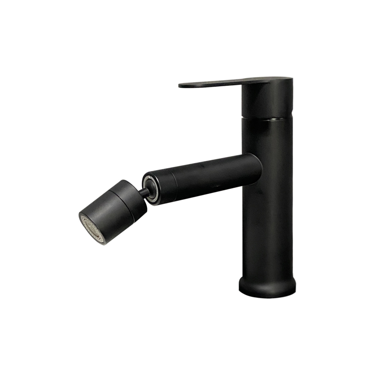 Stainless Steel Single-Handle Bathroom Sink Faucet - Matte black