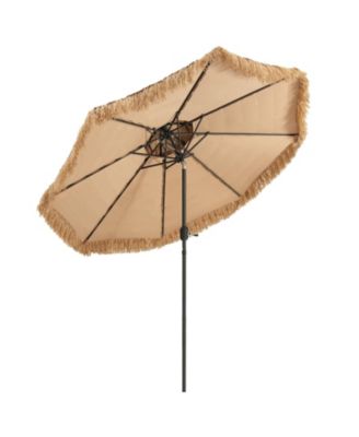 9 Feet Thatched Tiki Umbrella with 8 Ribs