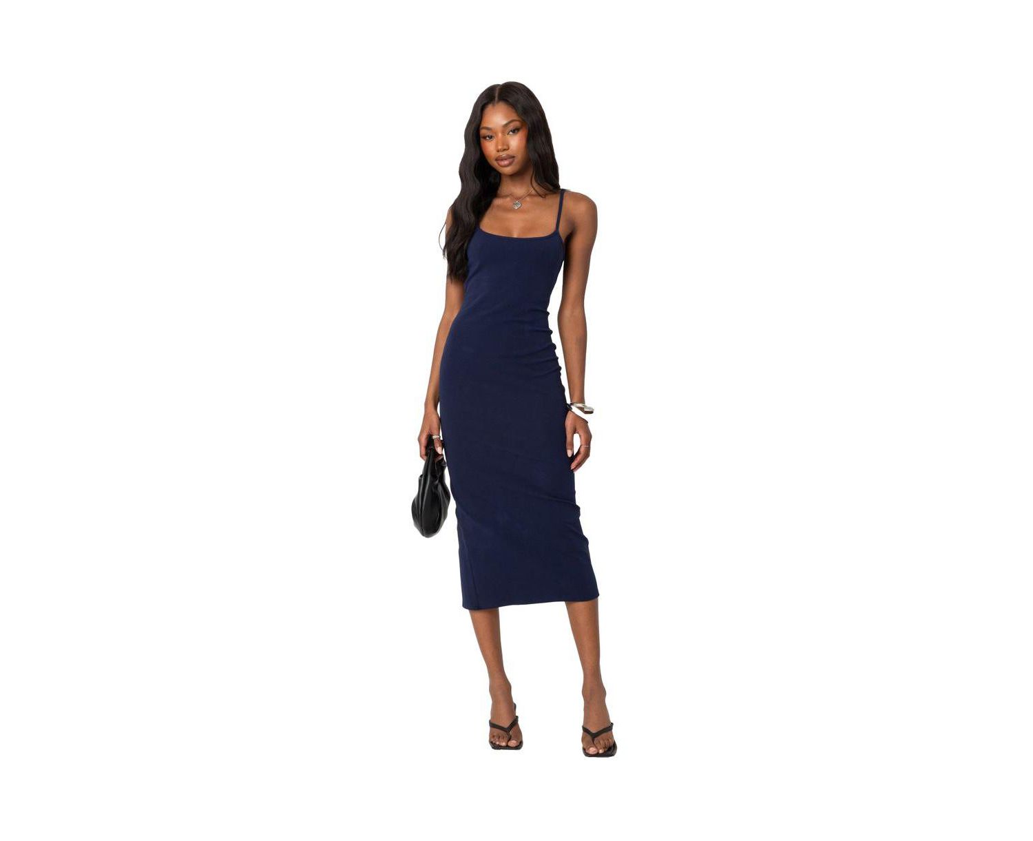 Women's Air back slitted midi dress