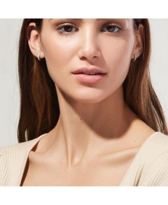 Pearl Huggie Hoops - Ashley