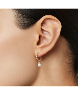 Pearl Huggie Hoops  - Frida