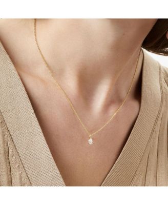 Delicate Solitaire Pendant  - Elise Pendant
