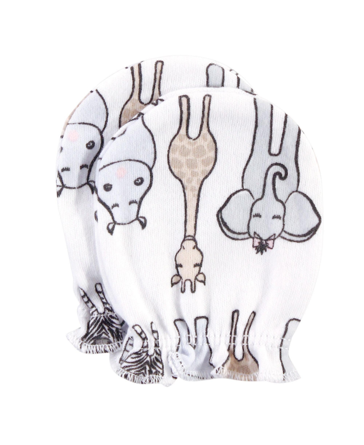 Hudson Baby Baby Girls Hudson Cotton Scratch Mittens, Enchanted Forest, 0-6 Months