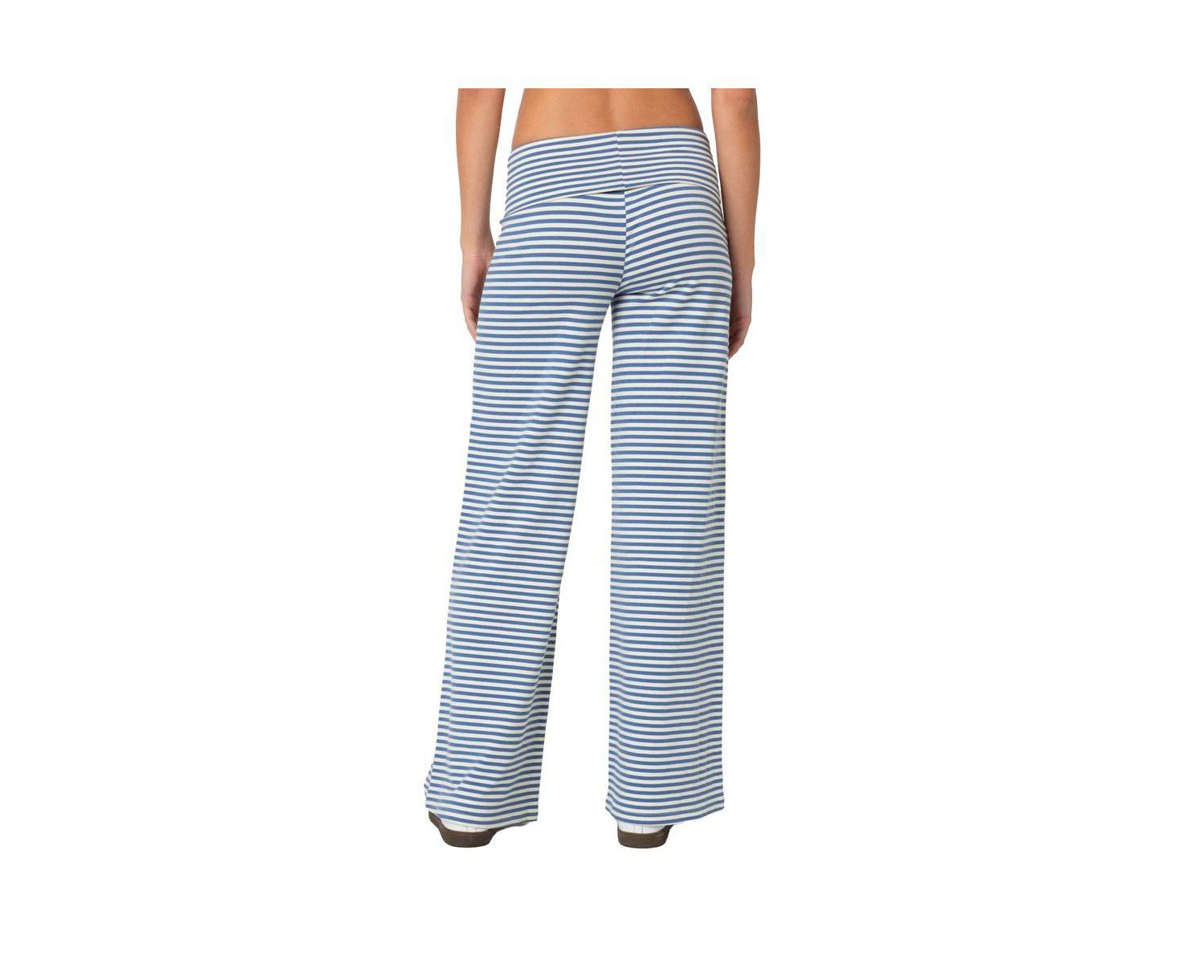 Women's Lilah Striped Fold Over Pants