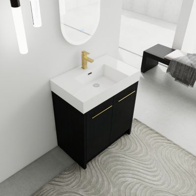 30" Freestanding Vanity with Resin Sink & Soft-Close Door