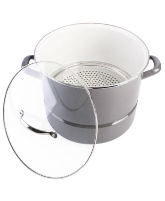 Broadway 16-Quart Steamer Stock Pot - Graphite Grey