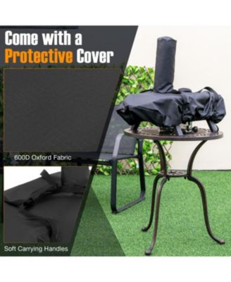 Outdoor Pizza Oven Portable Wood Pellet Pizza Stove with 12 Inch Round Rotatable Pizza Stone