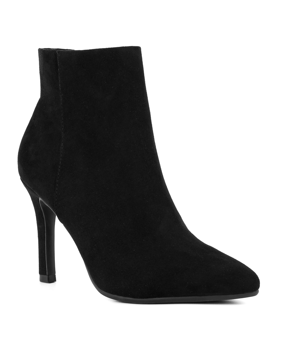 Sugar Vecna Womens Zipper Faux Leather Booties In Black Micro
