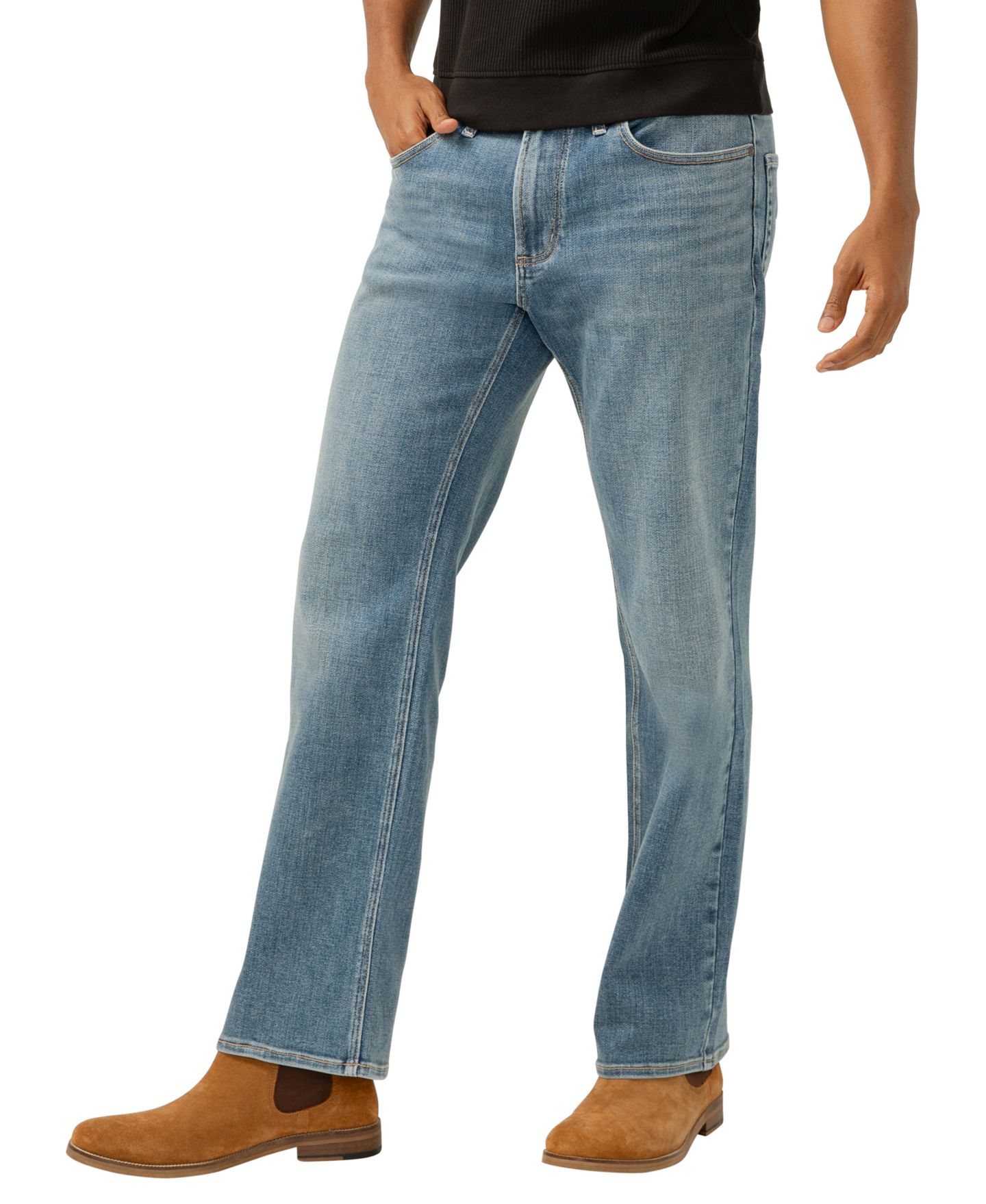 Мужские джинсы Silver Jeans Co. Gordie Relaxed Fit Straight Leg, цвет: Индиго — фото 3