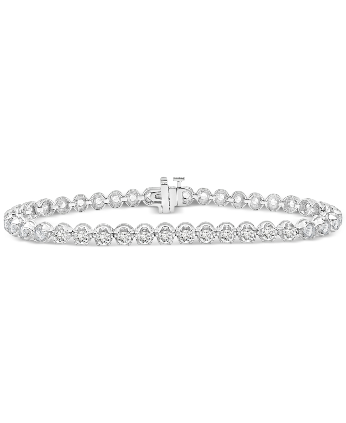 Wrapped In Love Diamond Claw-set Tennis Bracelet (4 Ct. T.w.) In 14k White Gold, Created For Macy's In White Gold