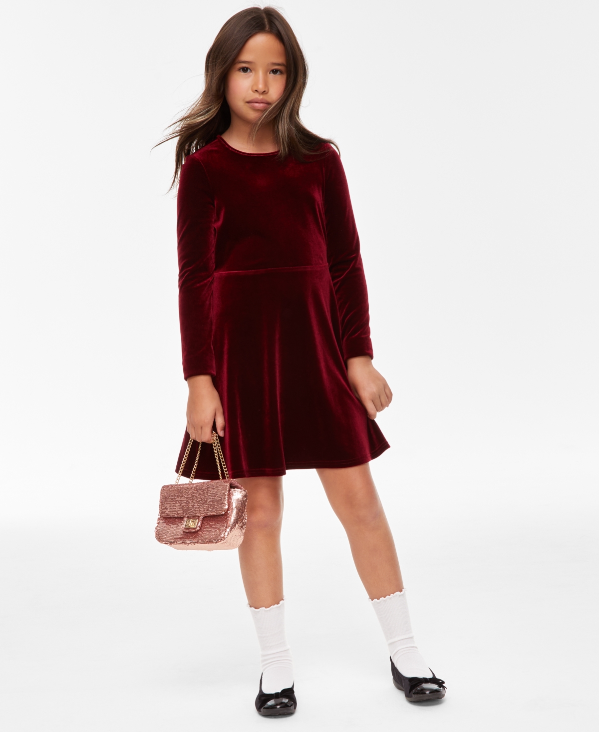 I.n.c. International Concepts Little & Big Girls Mommy & Me Velvet Dress, Created for Macy's