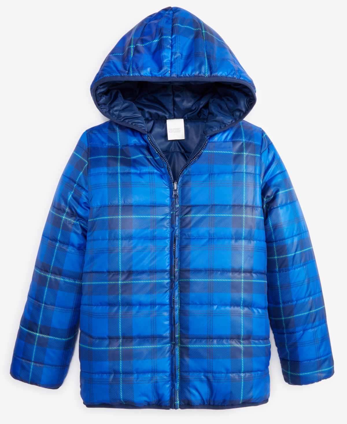 EPIC THREADS LITTLE & BIG BOYS CAMP PLAID REVERSIBLE HOODED PUFFER JACKET, CREATED FOR MACY'S 