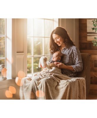 Premium Thinking of You Gift Blanket Set - Soft & Plush Minky Throw Blanket with Thinking of You Card - 50" x 65" - Harmony Aubergine