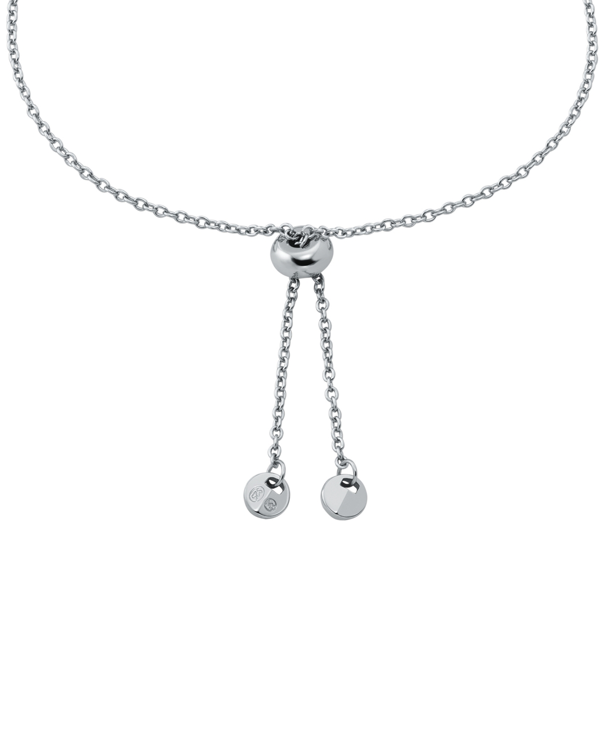 MICHAEL KORS STERLING SILVER PAVE HEART CHARM BRACELET