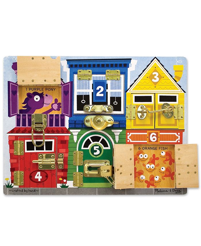 Melissa and Doug Deluxe Latches Board New Free Shipping 