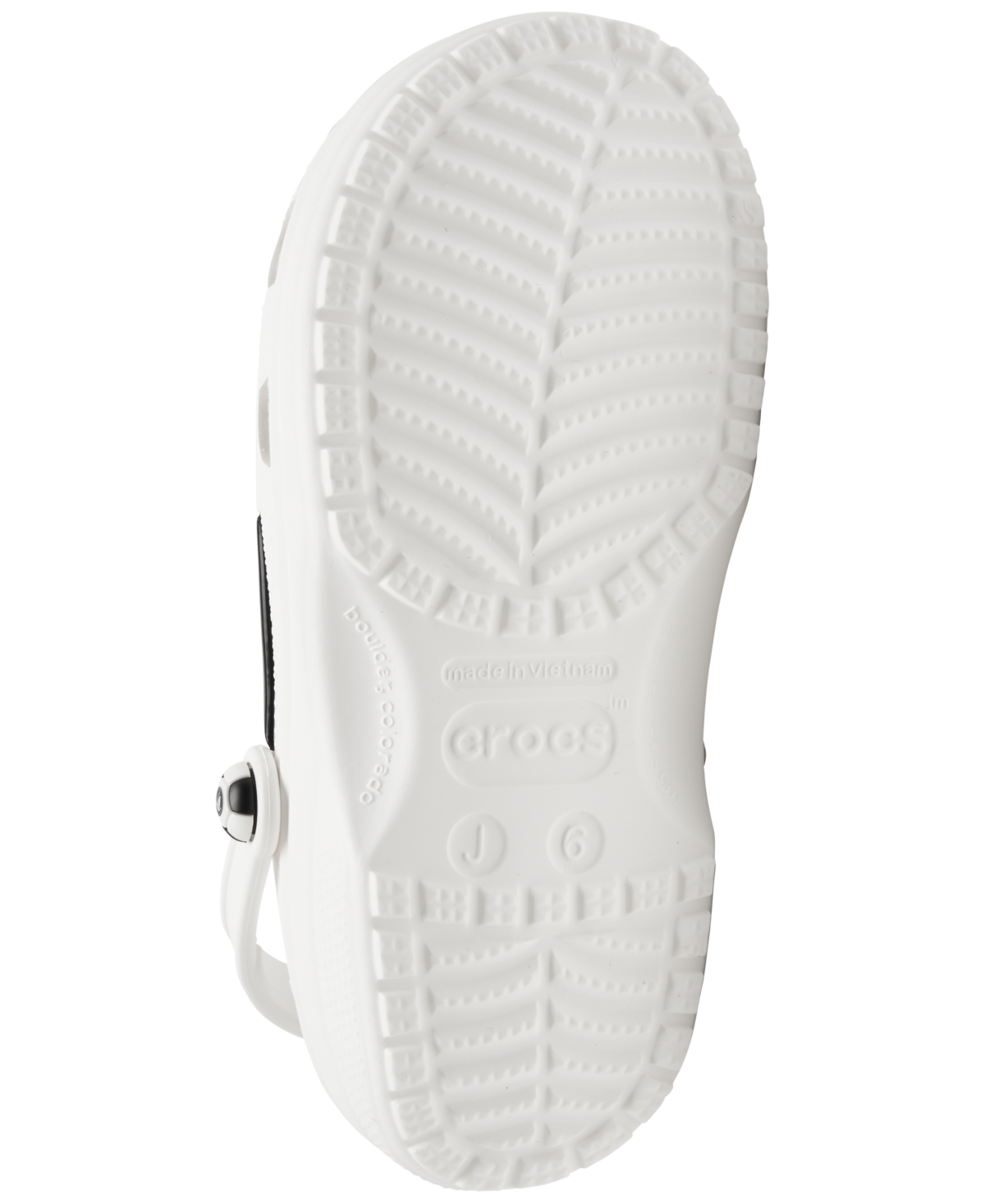 Crocs Big Kids Soccer Classic Clog Sandals From Finish Line In White,black