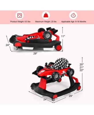 Kids 4-in-1 Foldable Activity Push Walker with Adjustable Height