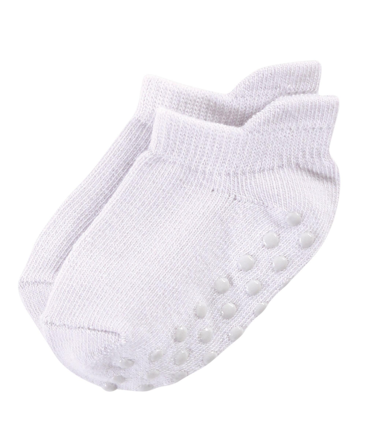 Touched by Nature Baby Girls Baby Organic Cotton Socks with Non-Skid Gripper for Fall Resistance,- Pink Black