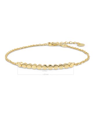 Round Link Chain Bracelet in 14K Gold, 6.5 in adj to 7.5 in, approx. 2.8 grams