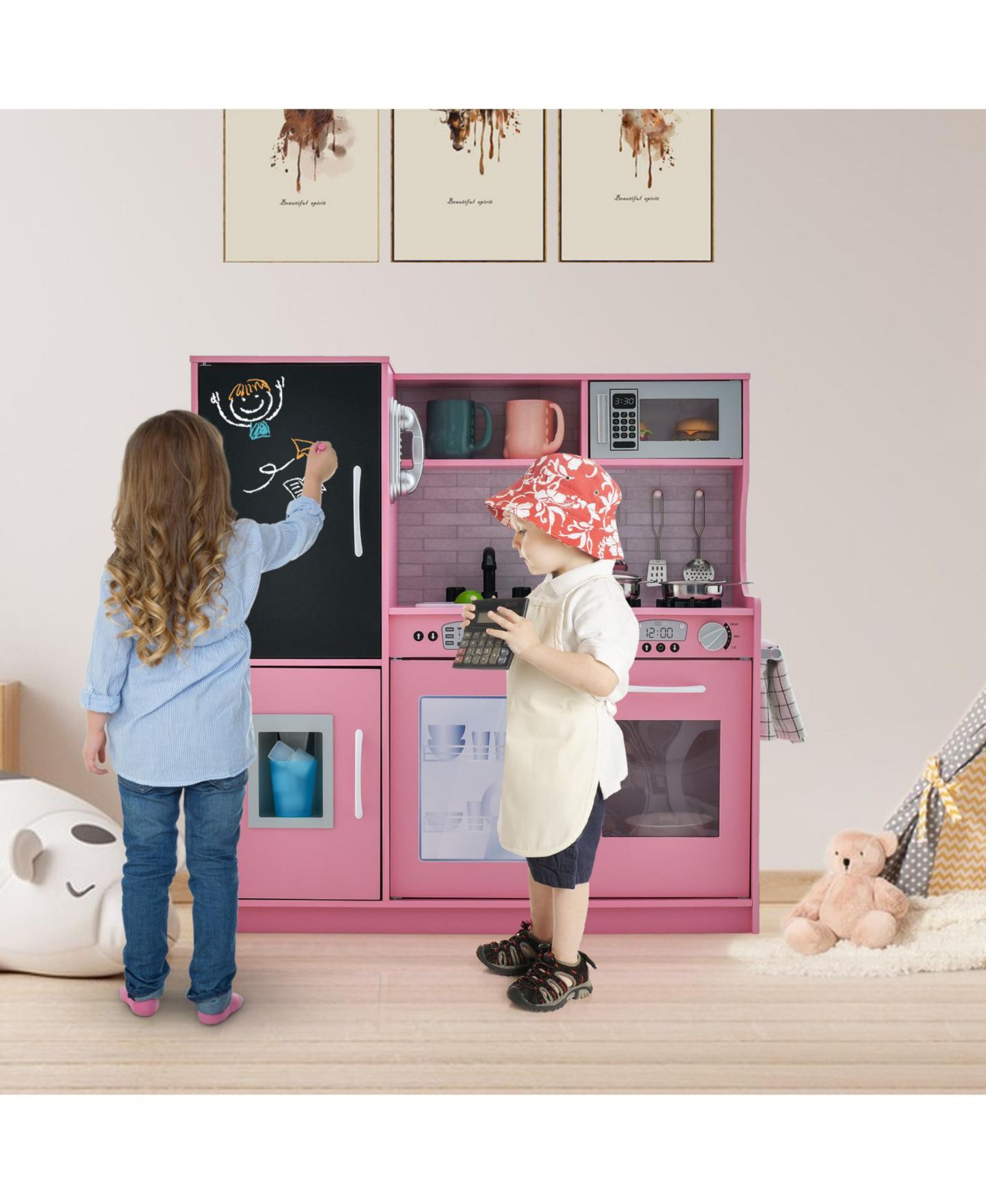 Детский игровой набор SUGIFT Toddler Kitchen Interactive Blackboard Playset, Ages 3-6 — фото 2