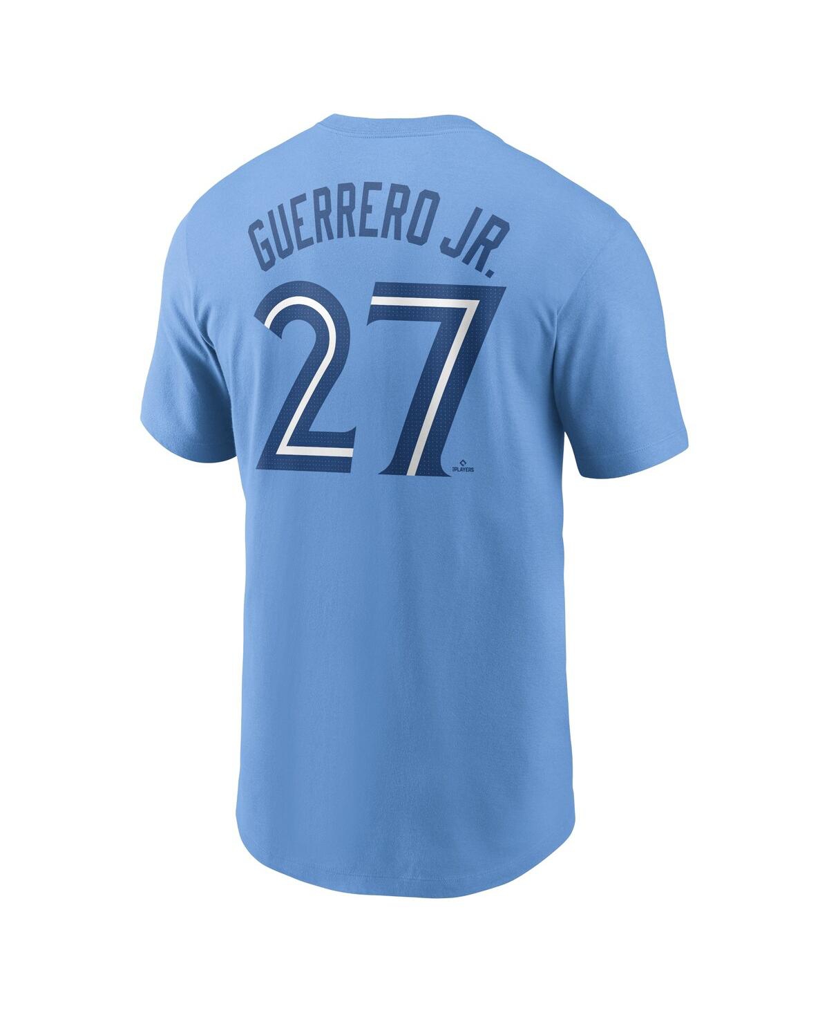 Nike Men's Vladimir Guerrero Jr.Toronto Blue Jays Fuse Name Number T-Shirt - Powder Blue