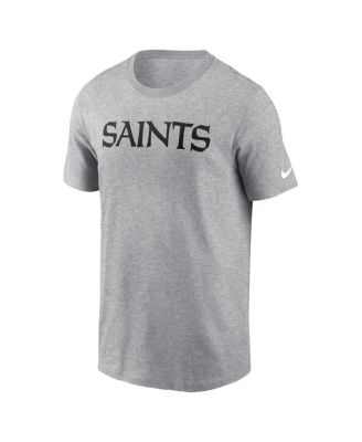 Men's Heather Gray New Orleans Saints Primetime Wordmark Essential T-Shirt
