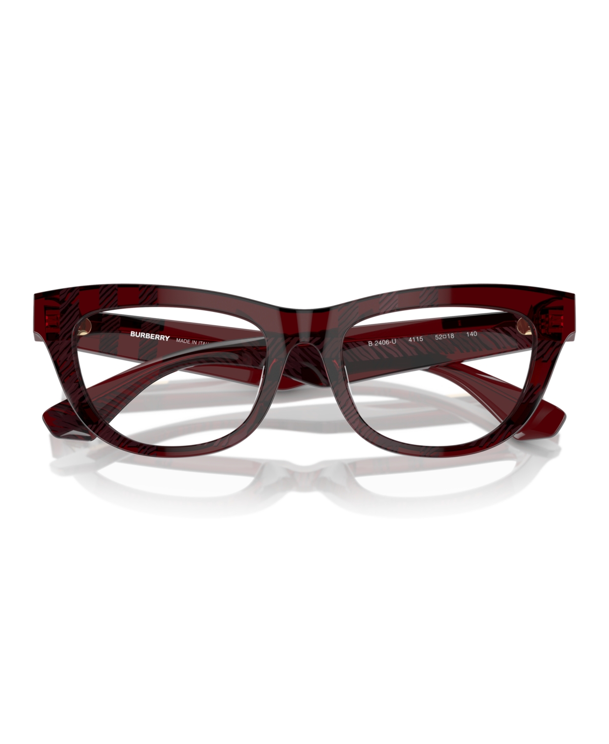Burberry Women's Eyeglasses, Be2406u In Check Violet