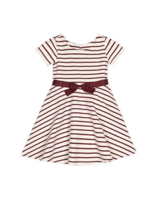 Toddler Girls Hope and Henry Organic Short Sleeve Lightweight Knit Skater Dress